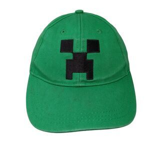 Minecraft Youth Snapback Hat Green OSFM Adjustable Embroidered 6 Panel Jinx